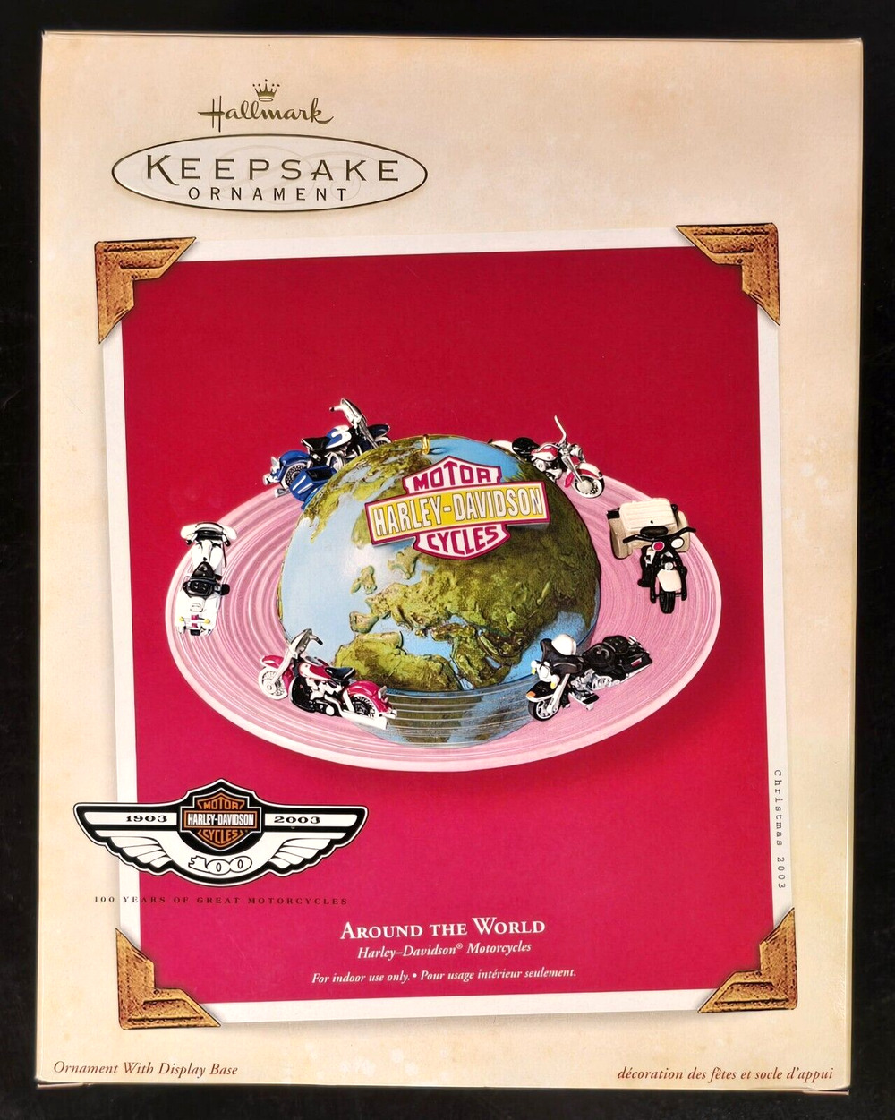 Hallmark Harley-Davidson Motor Cycles AROUND THE WORLD Sound & Motion Ornament